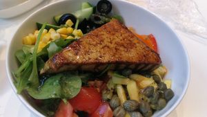 Salad with tofu  at Kombinatas in Klaipeda