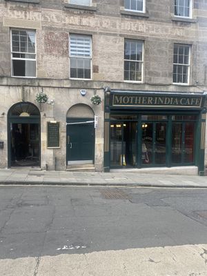 Outside at Mother India in Edinburgh