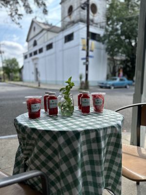 Fresh cold pressed Watermelon Juice available today stop by!!!  at Sprouts Organic Cafe in New Orleans