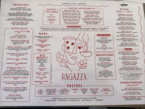 Menu   at Ragazza in Punta Del Este