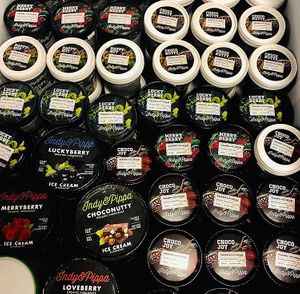 Slovenian vegan ice cream from Indy&Pippa. Photo by: @sadni_vrt_1992 on Instagram at Sadni Vrt in Menges