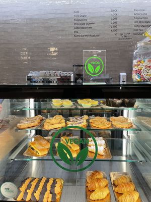 Vegan pastries   at Pastelaria Tupi in Porto