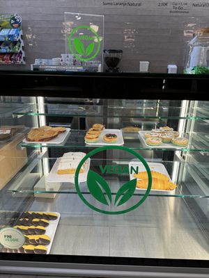 Vegan counter (normally fuller than this)  at Pastelaria Tupi in Porto