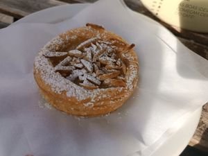 Almond pastry at Pastelaria Tupi in Porto