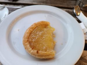 Pumpkin tart at Pastelaria Tupi in Porto