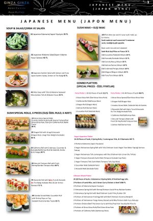 Updated Menu Sep 2021 Pg 3 of 3 at Nhà Ginza Ginza in Istanbul