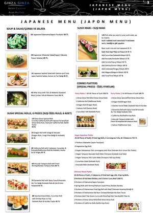 Dec 2021 Menu Page 3 at Nhà Ginza Ginza in Istanbul