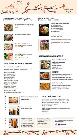 March 2022 Main Menu Pg 2 at Nhà Ginza Ginza in Istanbul