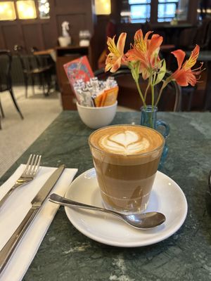 plant milk latte  at Bewley's in Dublin