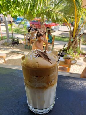 Ice coffee  at Liefs in Tulum