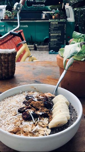 Breakfast smoothie bowl at Liefs in Tulum