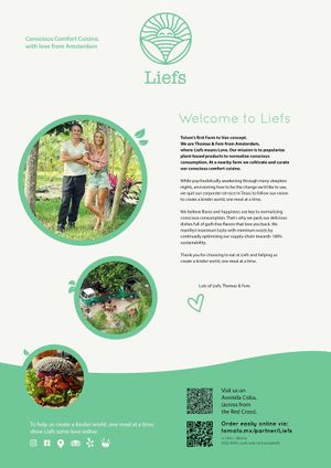 Menu at Liefs in Tulum