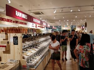 Raw nuts and roasted nuts at Scoop Wholefoods - Great World in Central Singapore