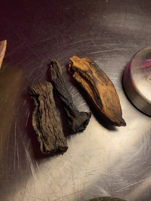 These are root vegetables turned into Smokey flavorful goodness   at Tanaman in Seminyak