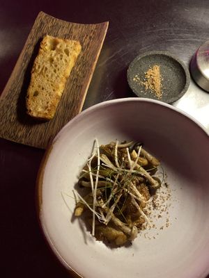 Mushrooms pre broth   at Tanaman in Seminyak