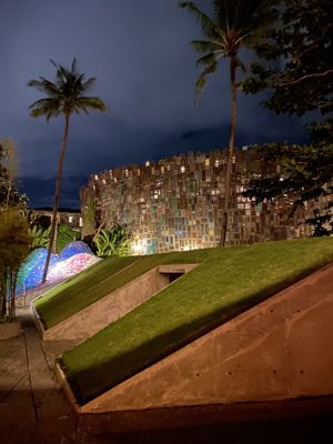 Outside at potato head.  Beautiful resort where Tanaman is located!  at Tanaman in Seminyak