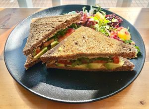 Spiced chickpea sandwich  at Projeto Acai in Dubai