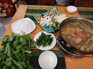 Hot pot at VietVeg in Da Nang