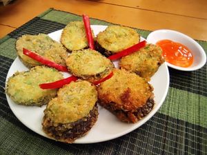 Crispy eggplant at VietVeg in Da Nang