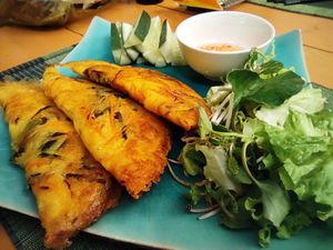 Banh seo at VietVeg in Da Nang