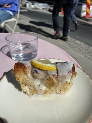 Lemon cake 🍋  at Farm2Table - Davidshall in Malmo