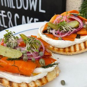 lox bagel at Farm2Table - Davidshall in Malmo