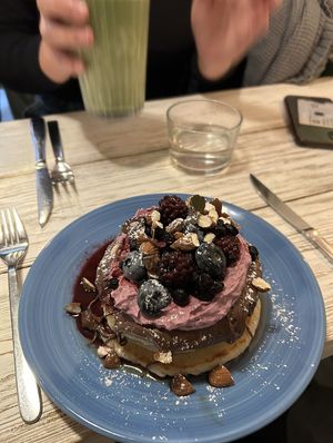 Vegan pancake   at Farm2Table - Davidshall in Malmo
