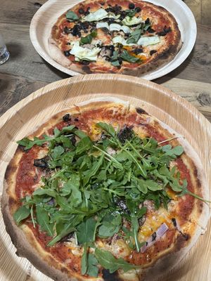 Pizza with Truffle Oil and Pizza with vegetables   at Black Isle  in Fort William