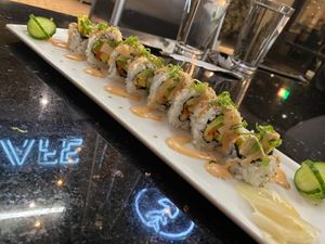 Mango Avocado roll at Love Organic Cafe in West Hollywood