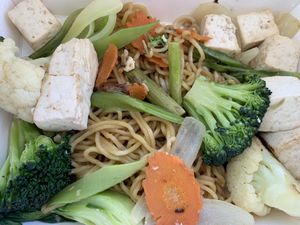 Chow mein   at Love Organic Cafe in West Hollywood