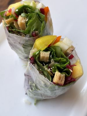 Asian Summer Rolls are tangy, crunchy, and sweet   at Love Organic Cafe in West Hollywood