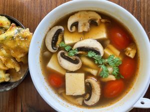   at Love Organic Cafe in West Hollywood