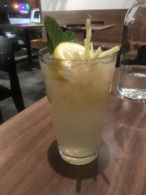 Ginger lemonade  at Love Organic Cafe in West Hollywood