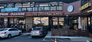 Outside at Love Organic Cafe in West Hollywood