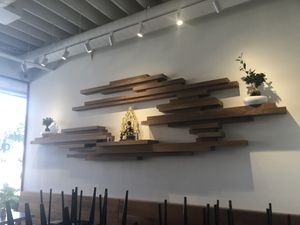 Indoor wall art at Love Organic Cafe in West Hollywood