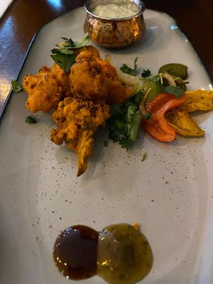 Vegan Pakora at Masala Masala - Sveavägen in Stockholm