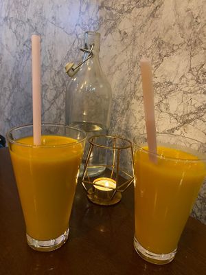 Vegan Mango Lassi at Masala Masala - Sveavägen in Stockholm