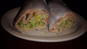 The hummus wrap at The Olive Tree Mediterranean Cafe in Hilliard