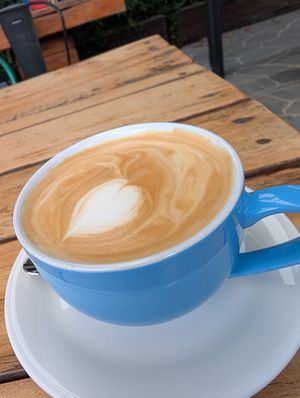 Oat flattie at Moon Rabbit in Preston