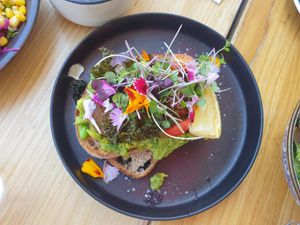 Crushed Avo at Paulie's Corner Cafe in Wangaratta