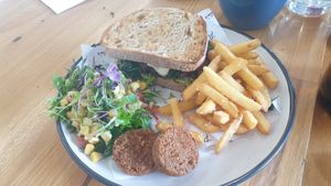 Mushroom toastie at Paulie's Corner Cafe in Wangaratta