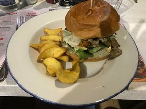 Veggie burguer at Burger & Taco in Mallorca