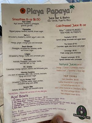 Drinks at Playa Papaya in Carolina