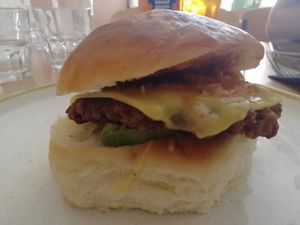 Vegan breakfast patty at Last Light Coffee in Blackpool