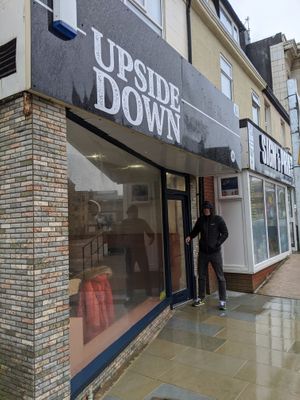 Outside at Last Light Coffee in Blackpool