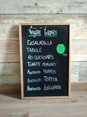 Carta at Kerkus Veggie Bar in Montecorto