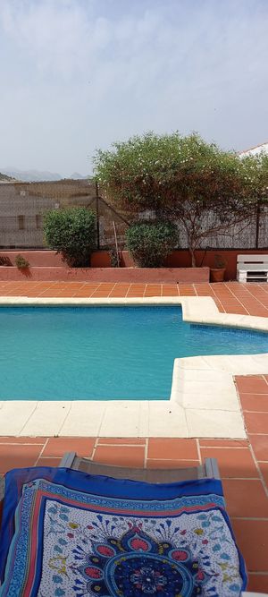 The hostel pool .... at Kerkus Veggie Bar in Montecorto