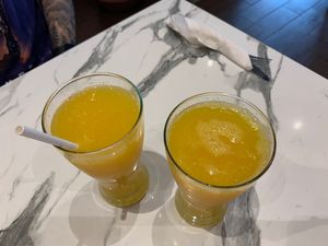 Freshly squeezed OJ.   Delicious!! at Evviva in Toronto
