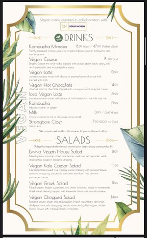 Vegan menu part 1 at Evviva in Toronto