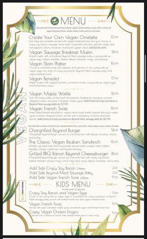 Vegan menu part 2 at Evviva in Toronto